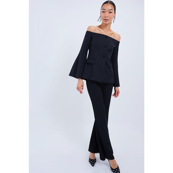 TUCKERNUCK Black Off the Shoulder Bria Blouse Size M NWT Retail $228 Tuckernuck - Picture 4 of 7